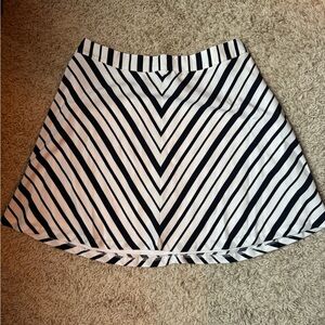 Lane Bryant Striped A-Line Skirt in Navy and White